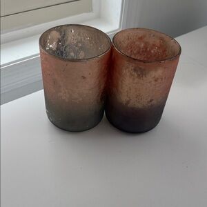 World Market Ombre Glass Candle Holders